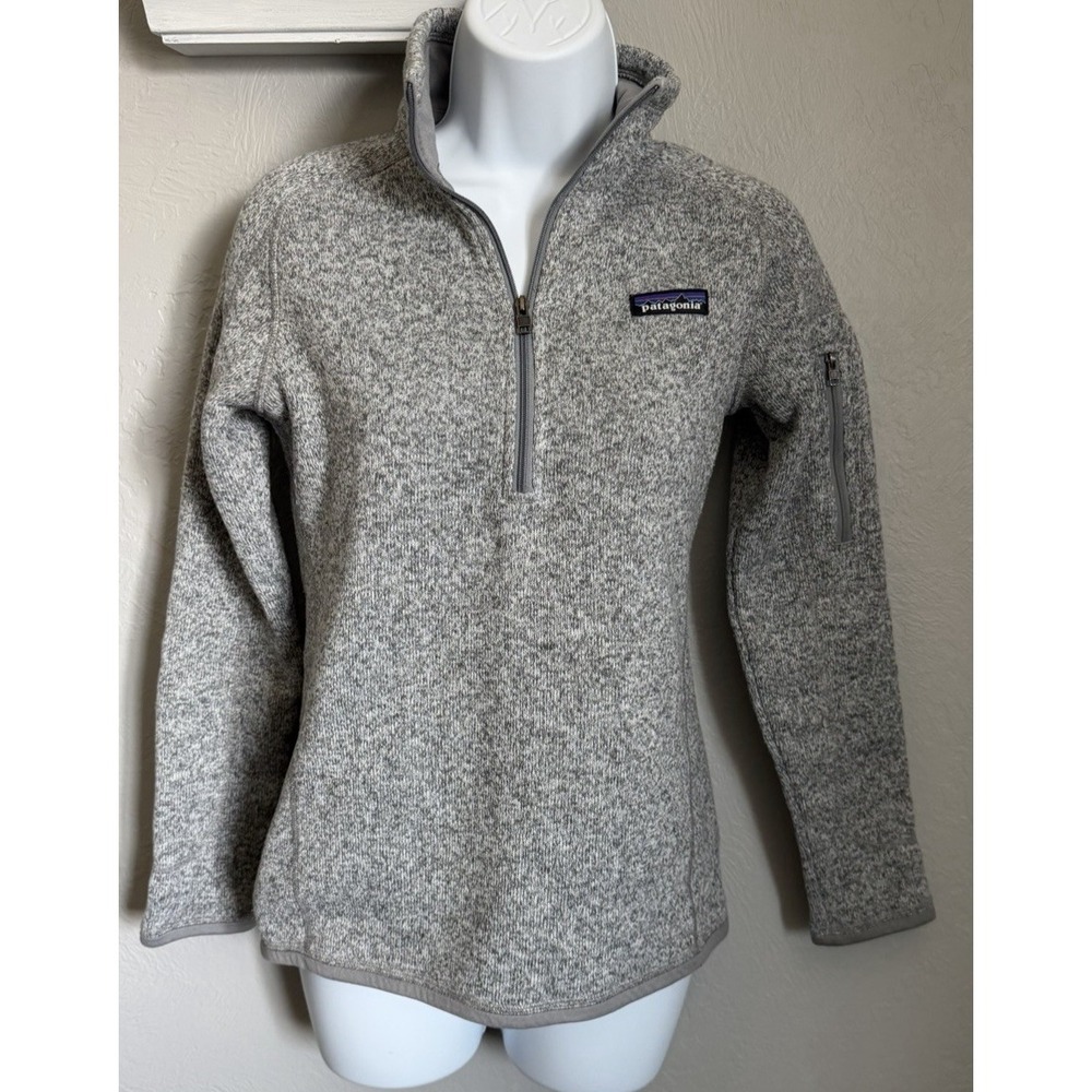 Patagonia Better Sweater Womens Size XS Gray Quarter Zip Fleece Pullover